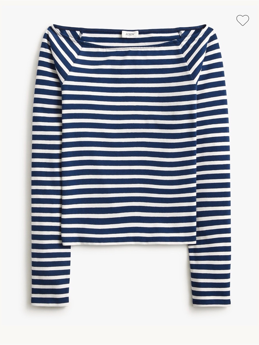 J.Crew Cotton-Blend Striped Top Blue & White Medium NWT